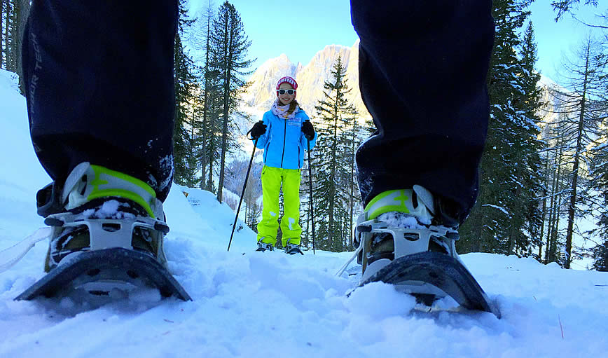 Snowshoeing Colfosco